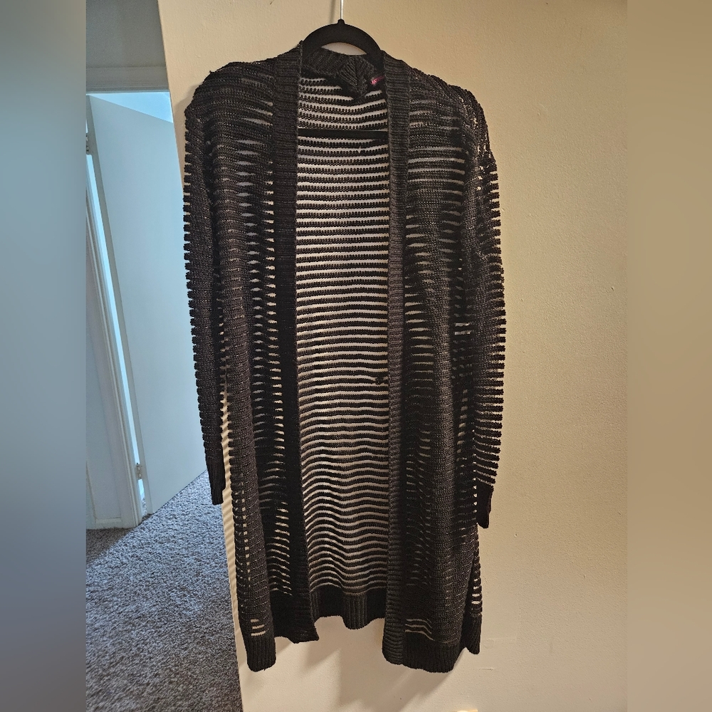 Black and see through cardigan